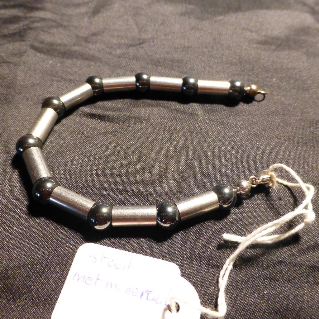Ketting en armband van Menno Meyer, Ophalen of Verzenden, Zo goed als nieuw, Blauw, Zilver