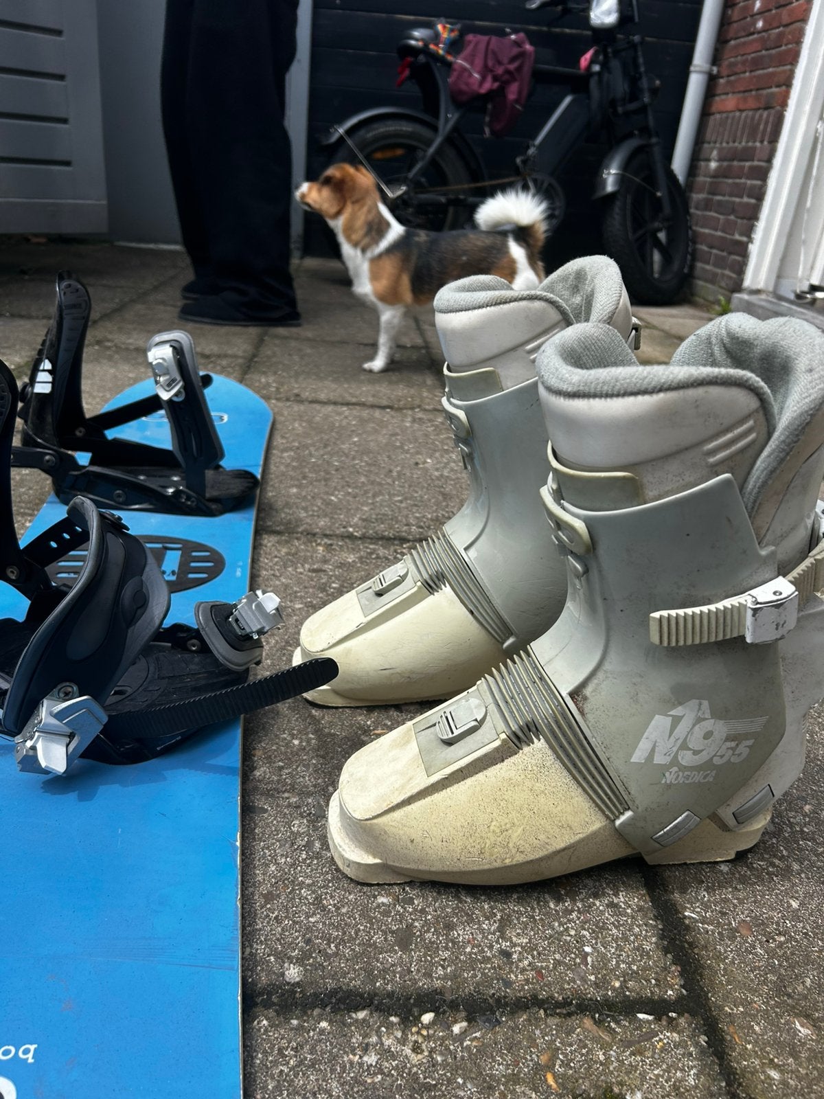Snowboard nitro n. 152 & Vintage Nordica N955 Ski Boots, Ophalen of Verzenden, Gebruikt, Board