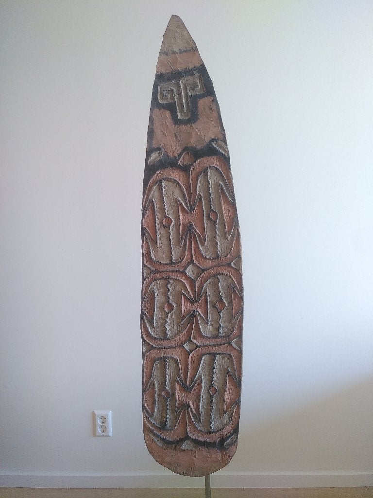 Schild uit Papoea-Nieuw-Guinea, Antiek en Kunst, Ophalen, Oceanië, Handgemaakt, Wanddecoratie