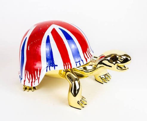 Apple art peace turtle  Collectie 6 unieke schildpad, Ophalen, Overige onderwerpen, Handgemaakt, 20 - 50 cm