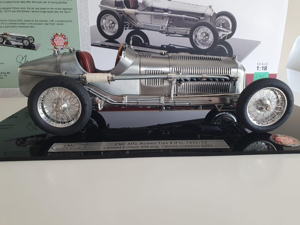 1:18 CMC Alfa Romeo Tipo B (P3)Clear Finish Techno Classica, Hobby en Vrije tijd, Modelauto's | 1:18, Auto, Autoart, AutoArt, Ophalen of Verzenden