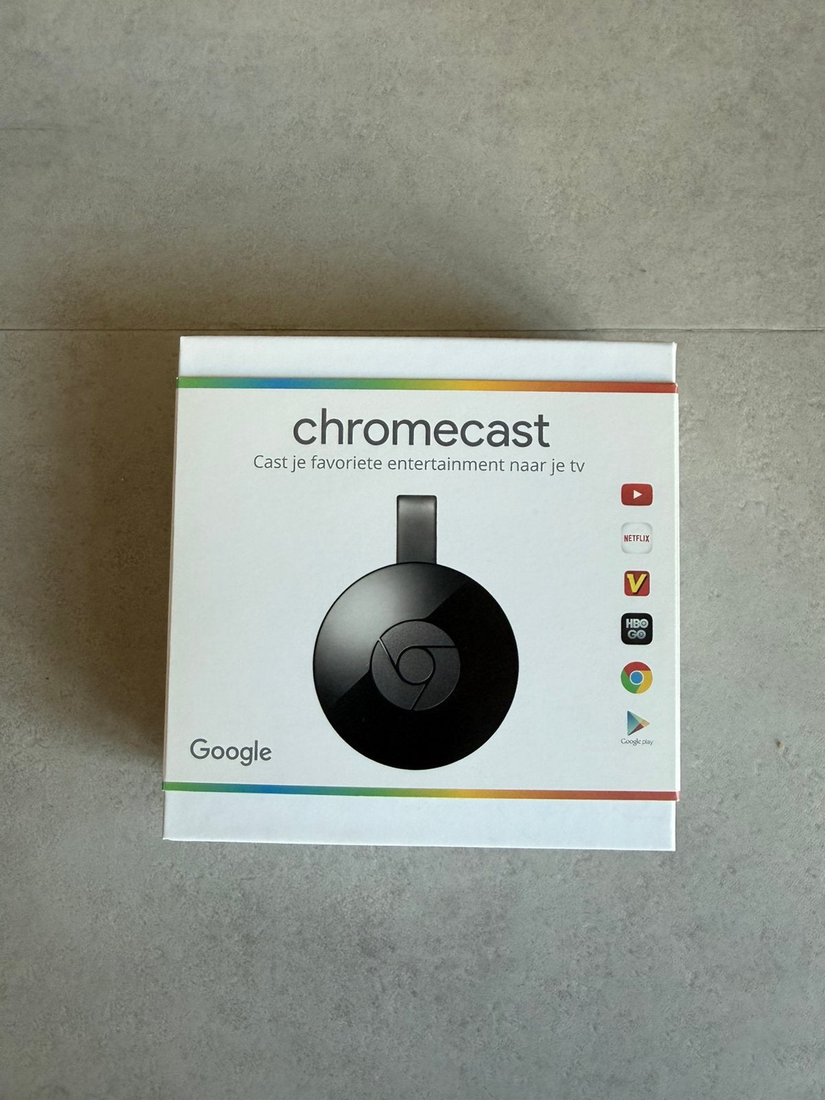 Google Chromecast 2e generatie in doos, Ophalen of Verzenden, Zo goed als nieuw