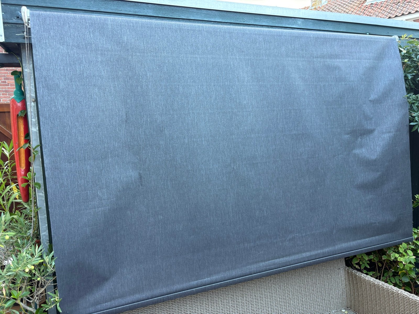 Rolgordijn verduisterend 231x150 cm - zwart/grijs, Ophalen, Rolgordijn, Verduisterend, Zo goed als nieuw