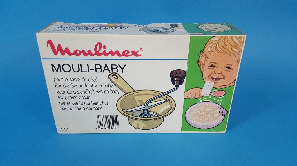 Vintage Mouli-baby Moulinex pureerder, originele doos. 7C11, Tweedehands verkoop, Tweedehands verkoop, Gebruikt, Ophalen of Verzenden