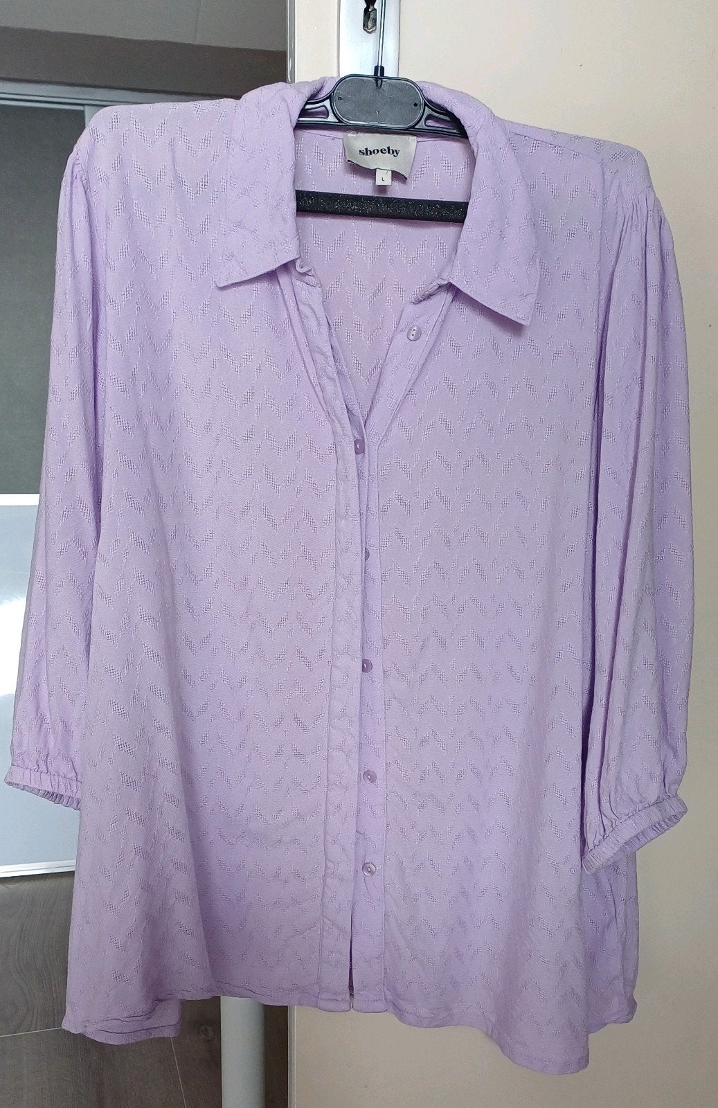 Goede lila blouse, halve mouwen, Shoeby, maat L/LX, Maat 42/44 (L), Ophalen of Verzenden, Gedragen, Shoeby