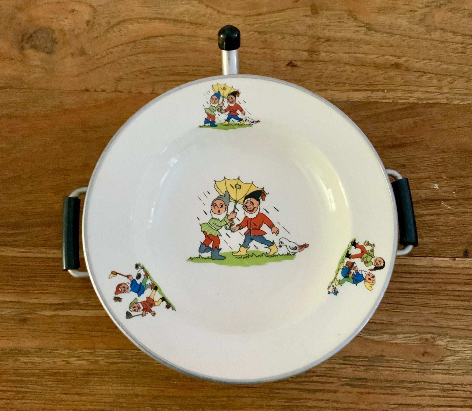 Vintage Petrus Regout Cormar warmhoudbord voor kinderen, Ophalen of Verzenden
