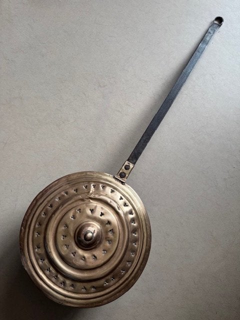 Antieke, koperen beddepan., Ophalen of Verzenden