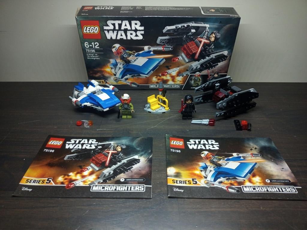 Lego Star Wars 75196 - Microfighters A-Wing vs Tie Silencer., Ophalen of Verzenden, Zo goed als nieuw, Complete set, Lego