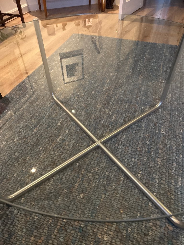 Gispen tafel 417, Huis en Inrichting, Ophalen, Gebruikt, 50 tot 100 cm, Rond