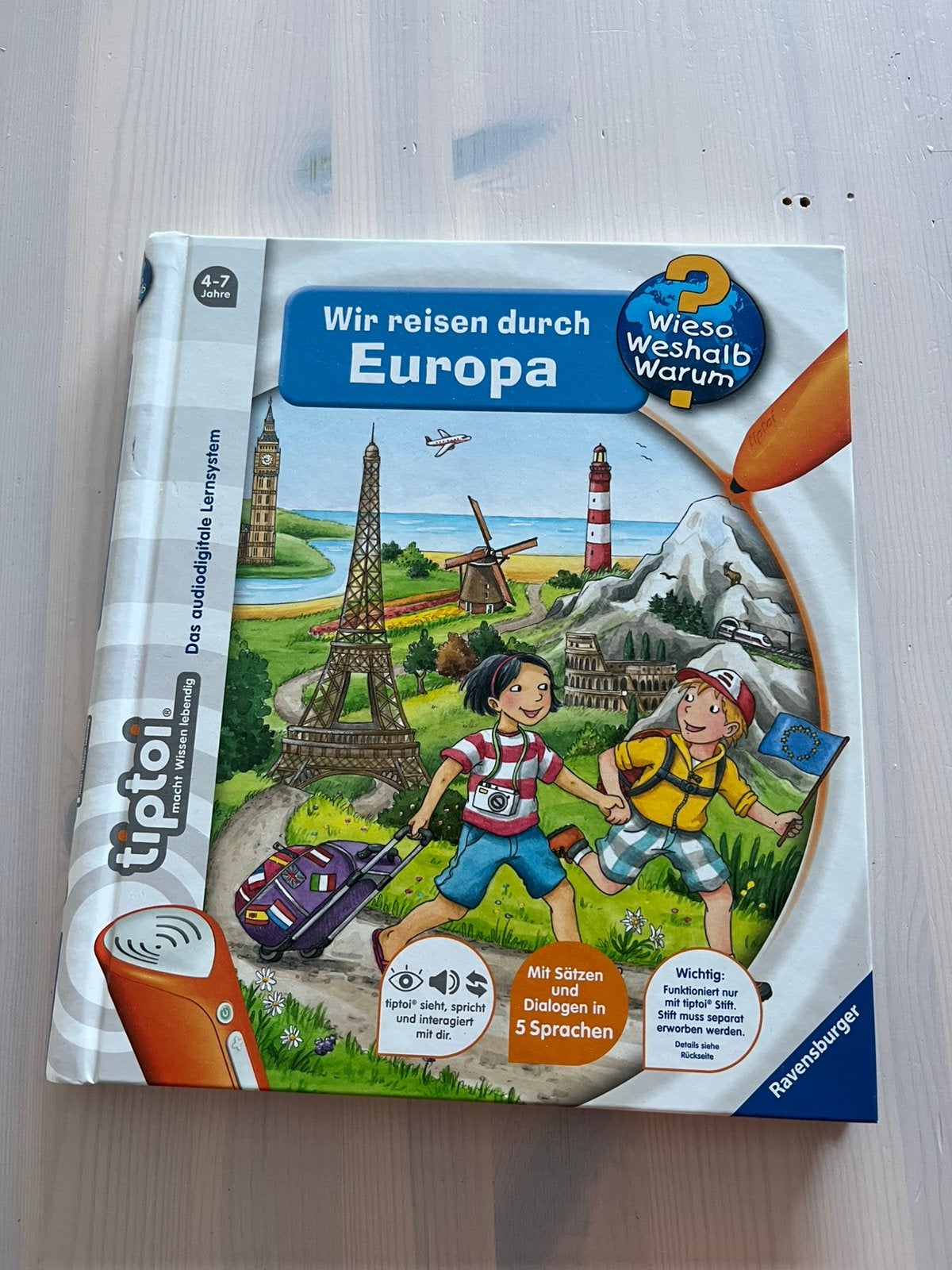 tiptoi boek op reis door europa, Ophalen of Verzenden, Zo goed als nieuw, Taal en Lezen