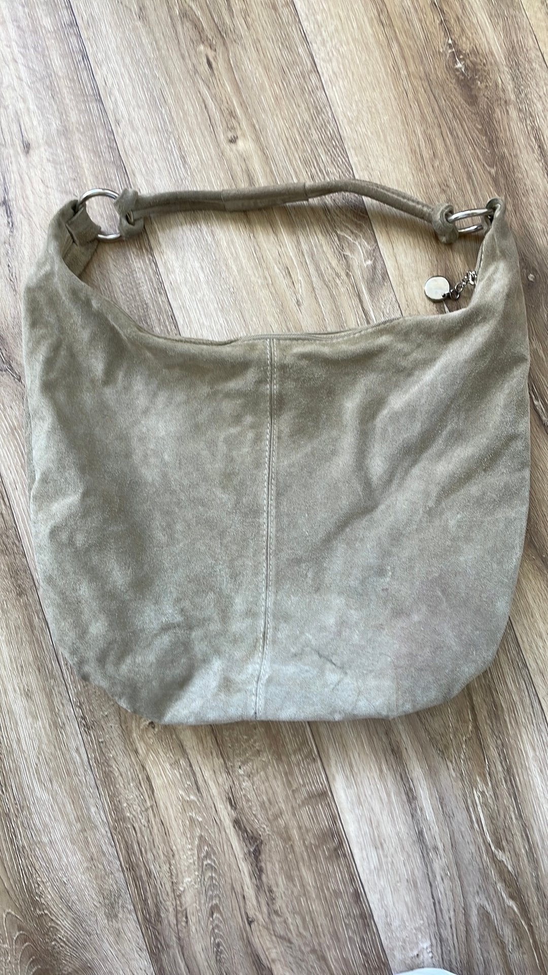 Mooie suède tas met rits, 46x35cm, Ophalen of Verzenden, Gebruikt, Overige kleuren, Handtas