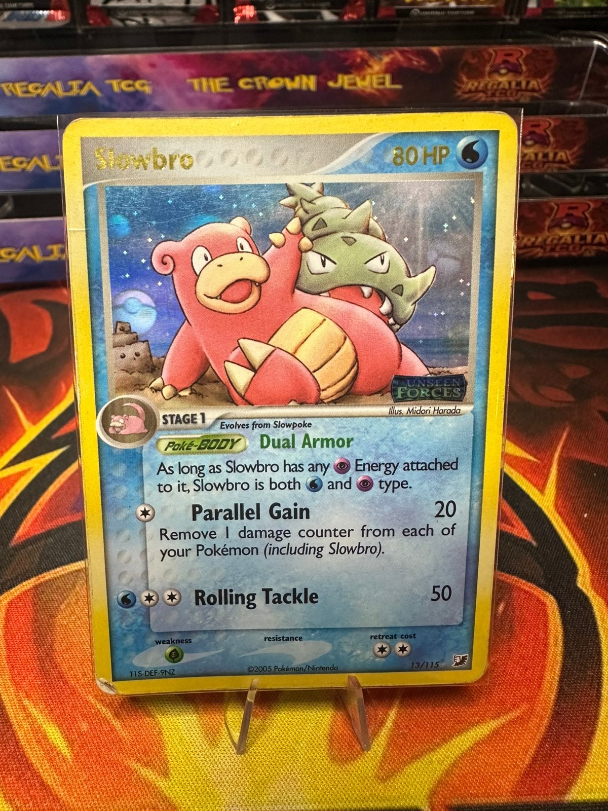 Slowbro (UF 13) EX Unseen Forces, Ophalen of Verzenden, Gebruikt, Losse kaart, Foil