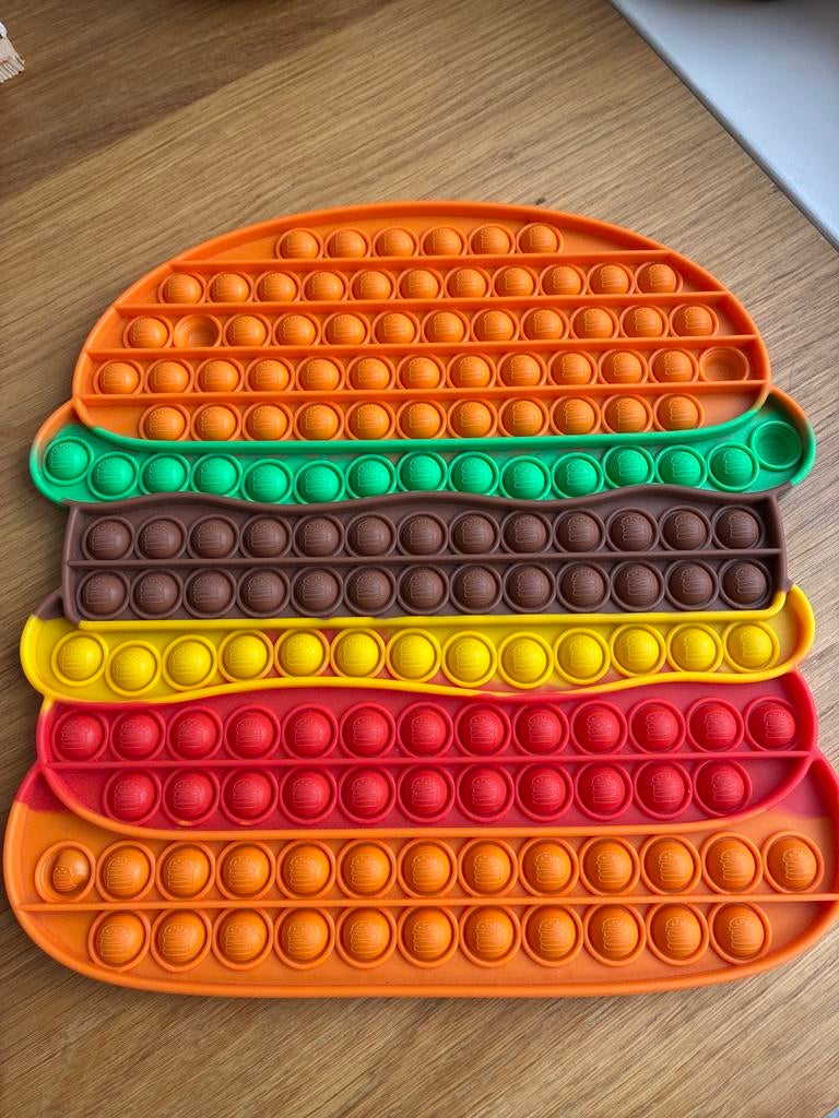 Grote Hamburger Pop-It Fidget Speelgoed, Verzamelen, Speelgoed, Ophalen of Verzenden, Zo goed als nieuw