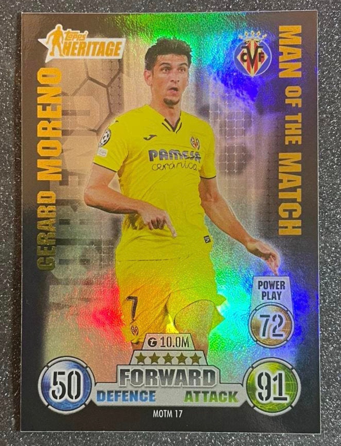 Topps MA EXTRA 21/22   MotM HERITAGE   MORENO   VILLARREAL, Verzenden, Zo goed als nieuw, Plaatje