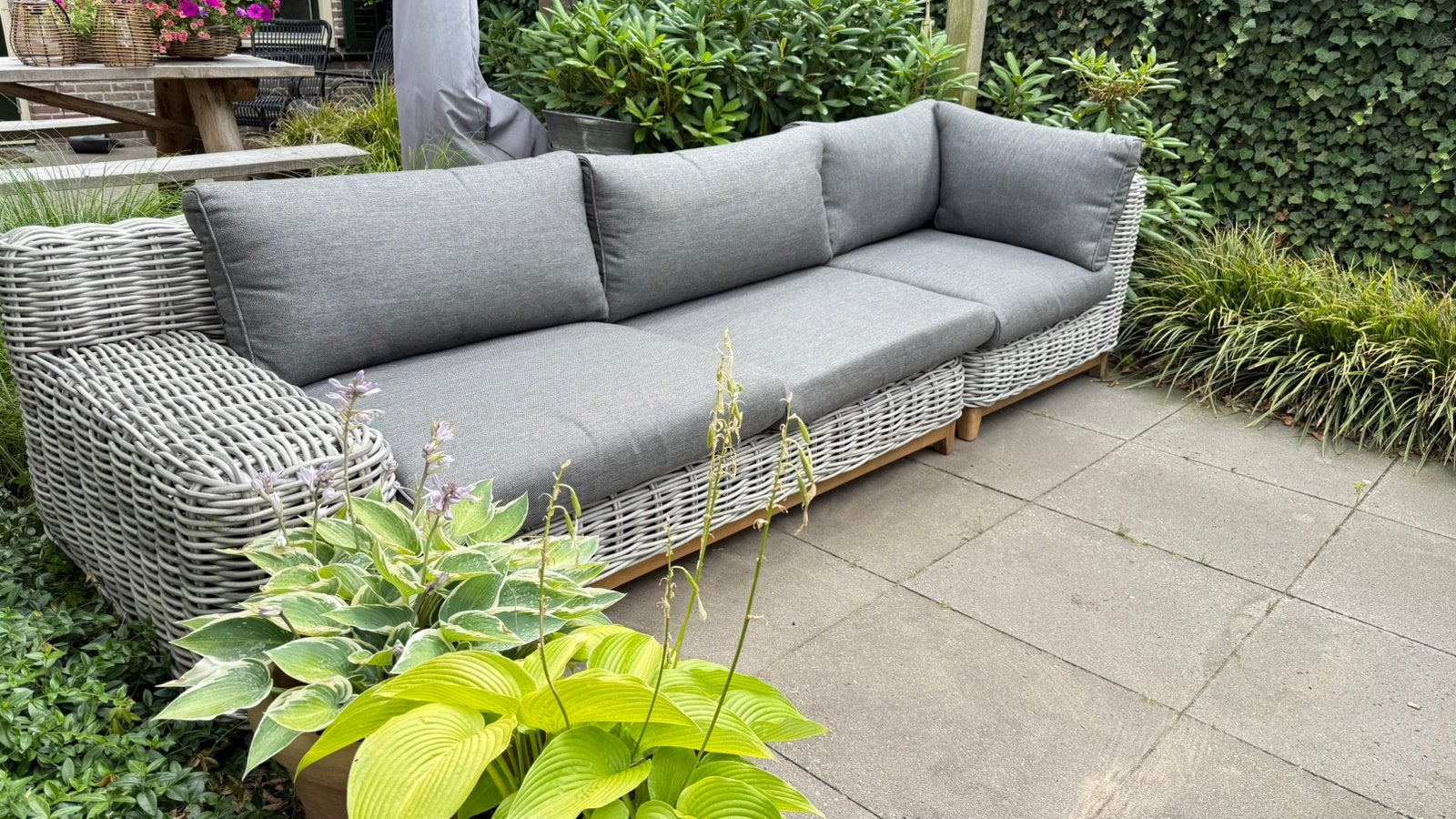 Mooie Inteso tuinbank met hoes, Ophalen, Zo goed als nieuw