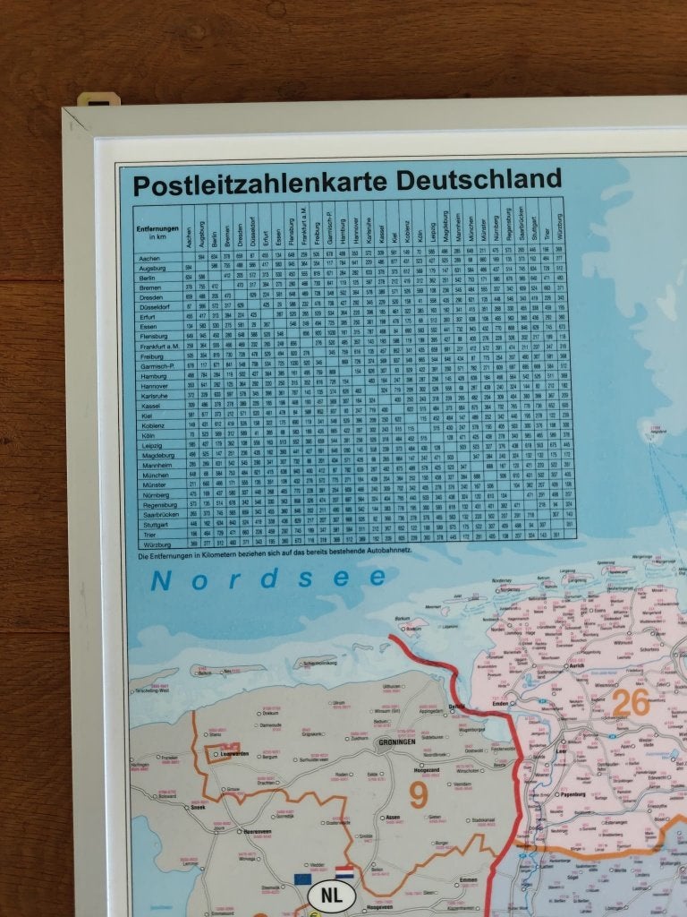 postcode kaart, Ophalen, Zo goed als nieuw, Duitsland, Stieffel