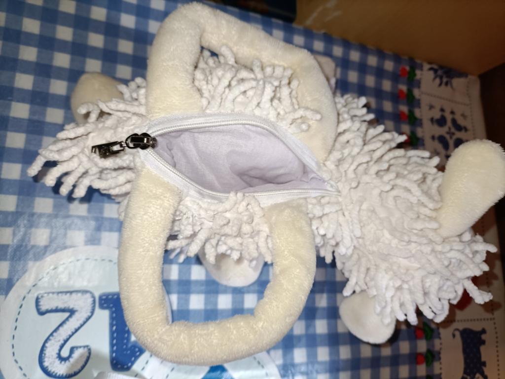 Texel schaap tas handtas knuffel met slierten 27 cm x 25 cm, Ophalen of Verzenden, Zo goed als nieuw, Overige typen