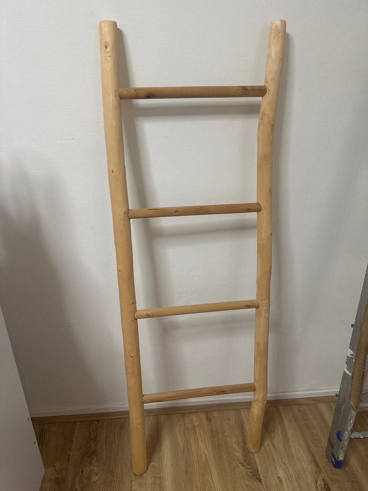 Decoratieve houten ladder, Ophalen, Zo goed als nieuw, Beige, Hout