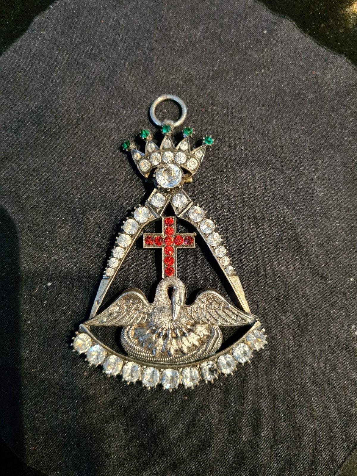 Unieke Zilveren Hanger met Kroon en Edelstenen, Ophalen of Verzenden