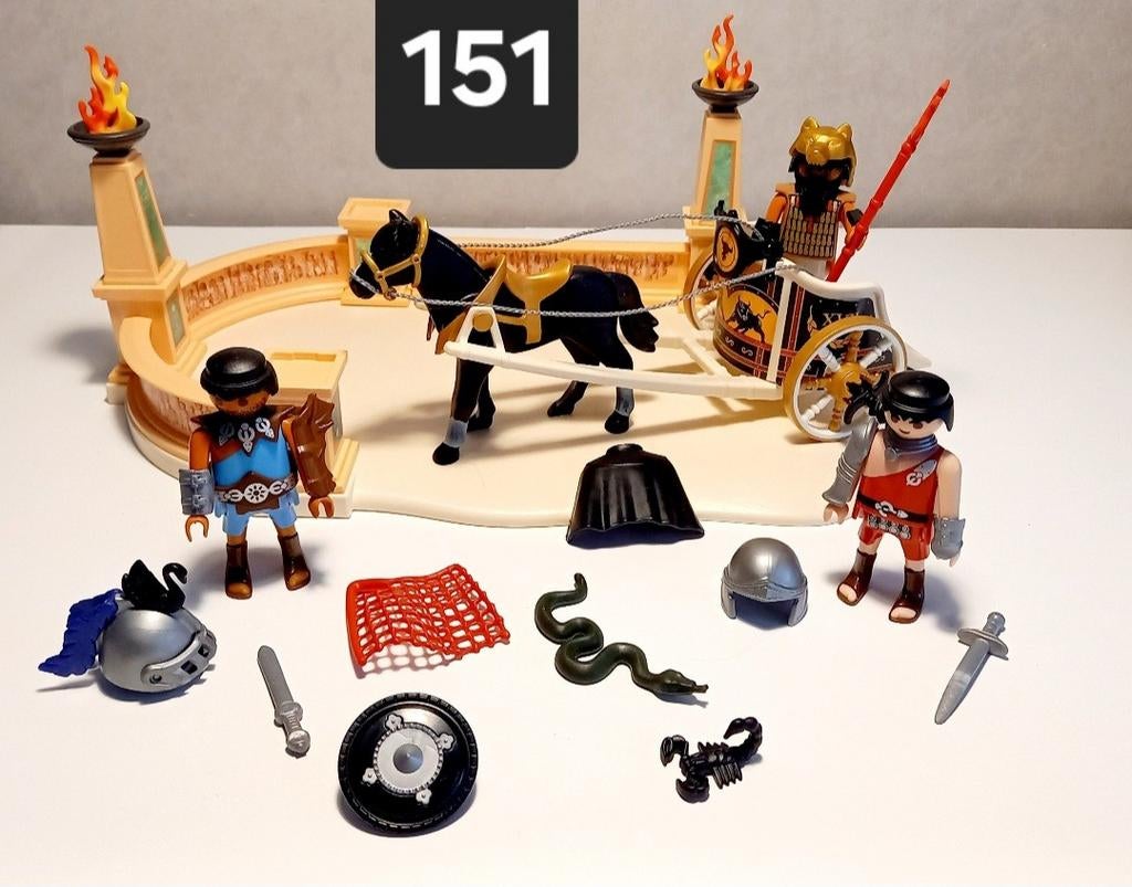 Playmobil history gladiator arena 6868 compleet als nieuw, Ophalen of Verzenden, Zo goed als nieuw, Complete set