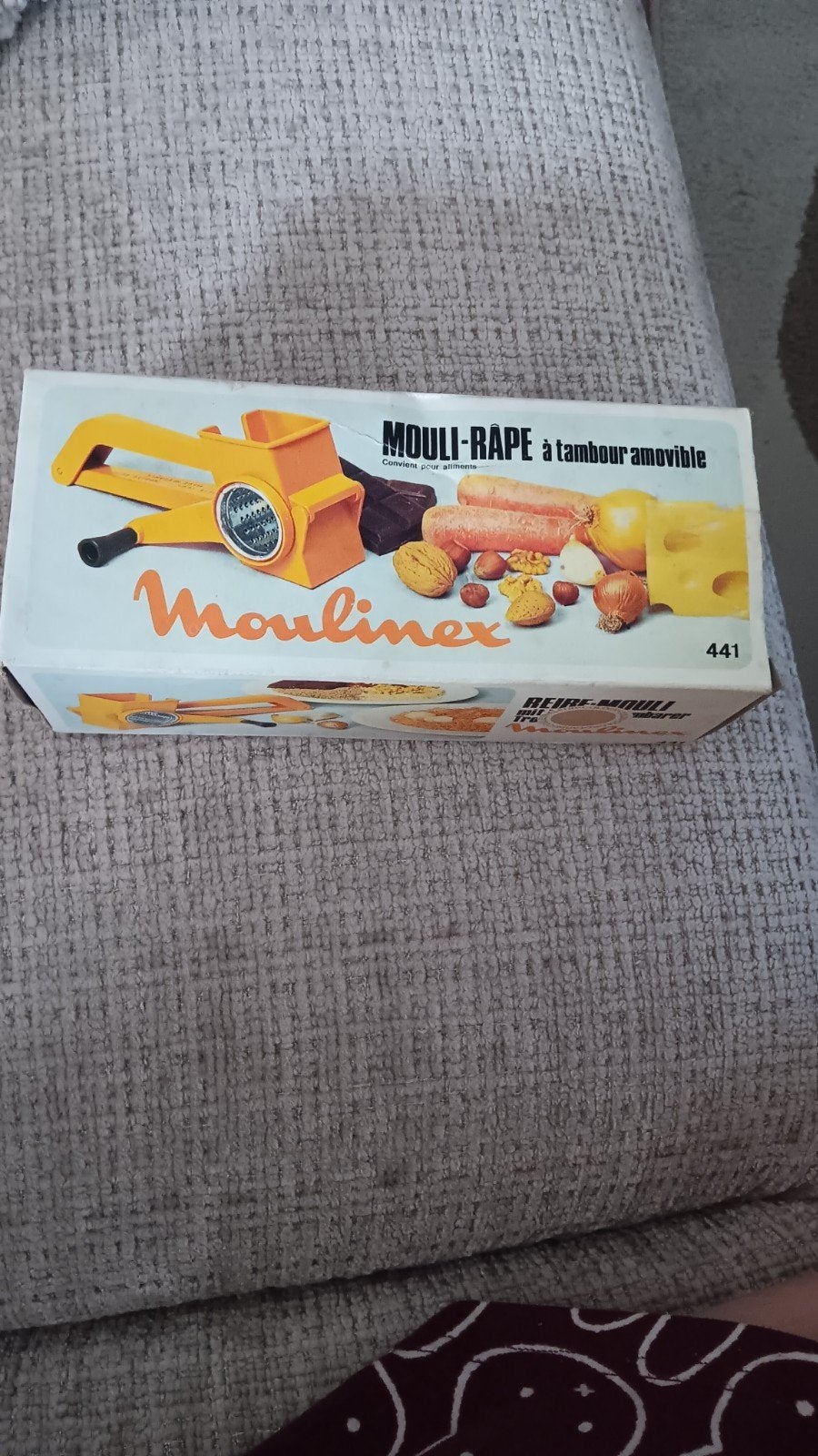 Vintage Moulinex Mouli-Râpe (rasp) in originele doos, Beige, Overige typen, Ophalen of Verzenden, Zo goed als nieuw
