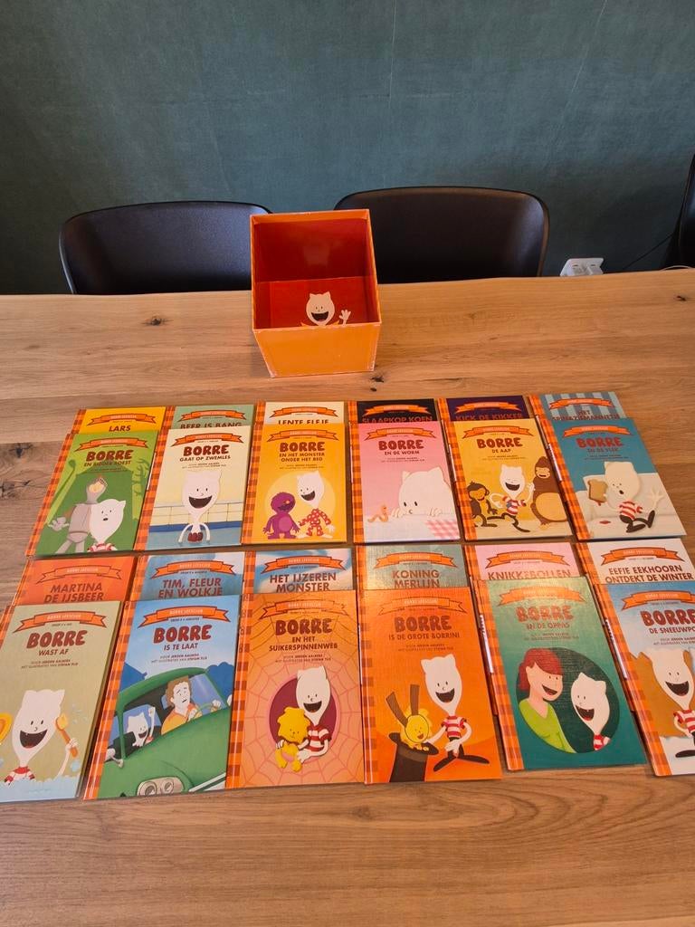 Borre Leesclub Boeken - groep 2 (24 stuks) en bewaarcassette, Fictie algemeen, Ophalen of Verzenden, Zo goed als nieuw, Jeroen Aalbers