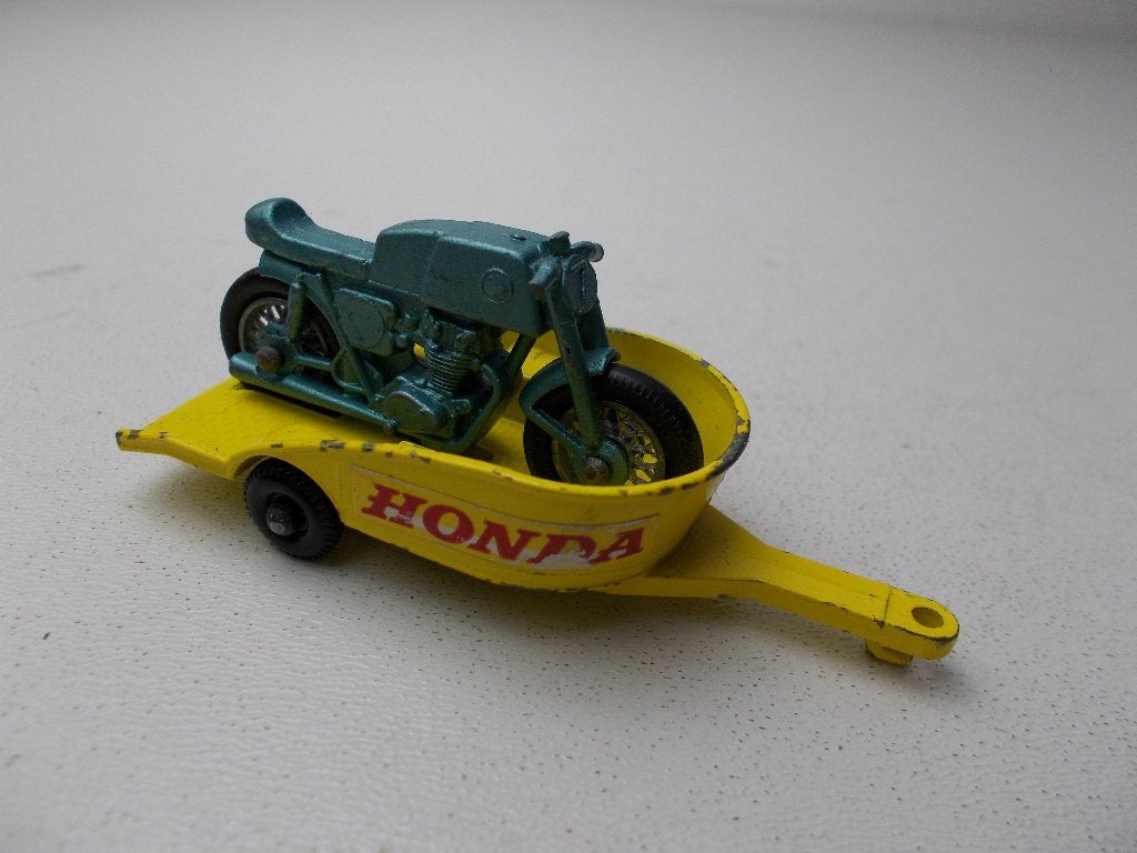 1967 Lesney Matchbox series Nr. 38 HONDA MOTORCYCLE +TRAILER, Ophalen of Verzenden, Zo goed als nieuw, Overige typen, Lesney