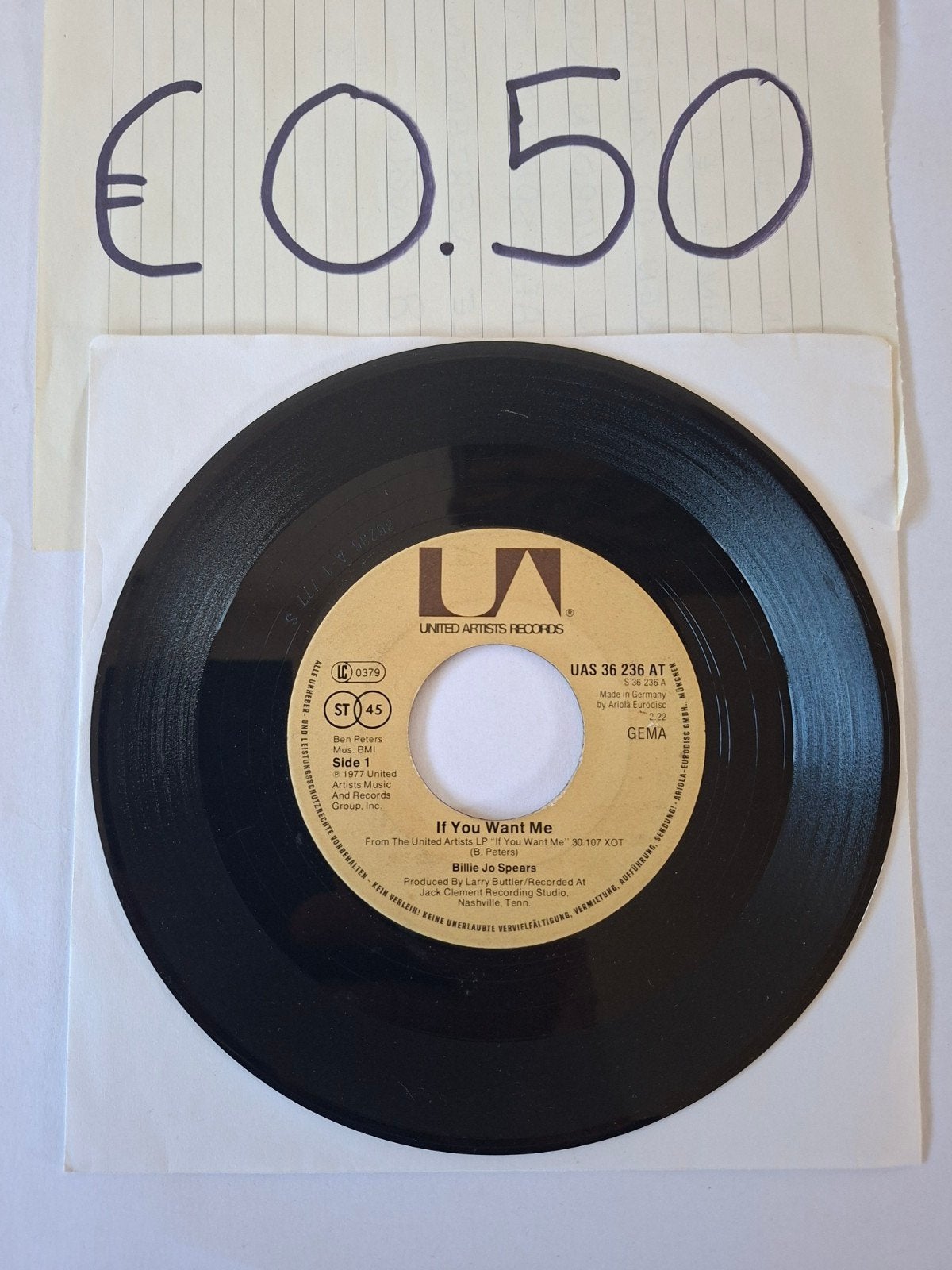 Billie Jo Spears, Cd's en Dvd's, Vinyl Singles, Ophalen of Verzenden, Gebruikt, 7 inch, Pop