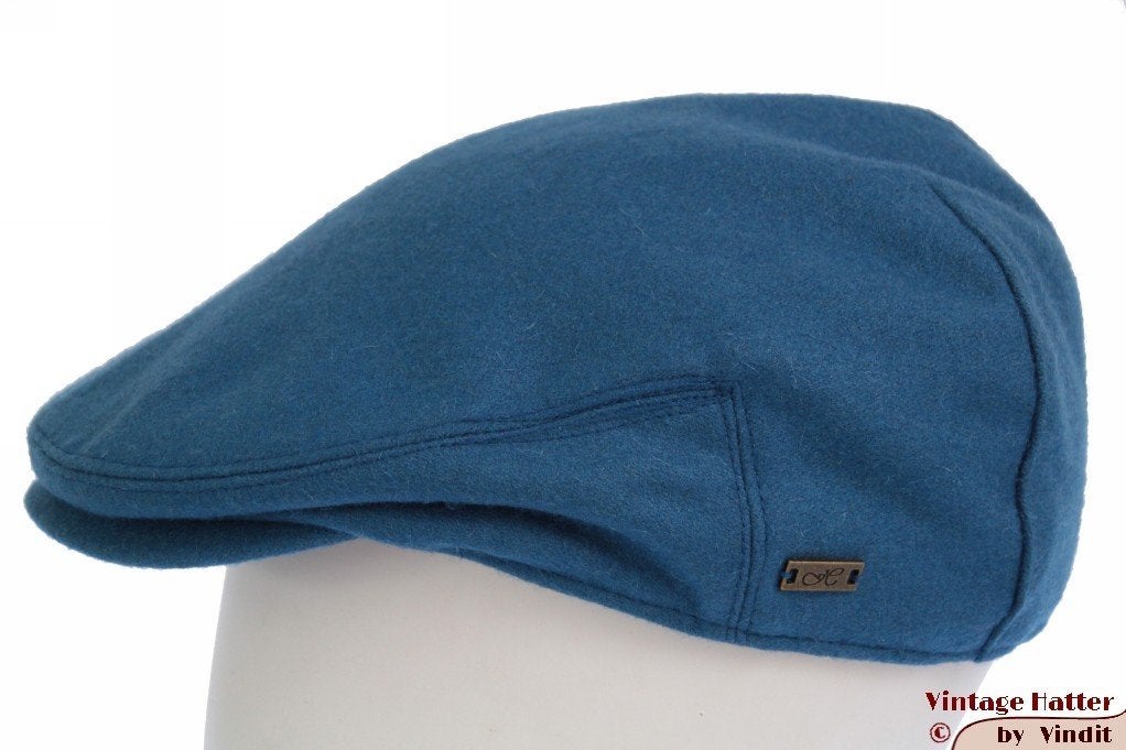 Flatcap Platte pet Hawkins blauw wol mix maat 59 en 60 nieuw, Hawkins, Nieuw, Ophalen of Verzenden, Pet