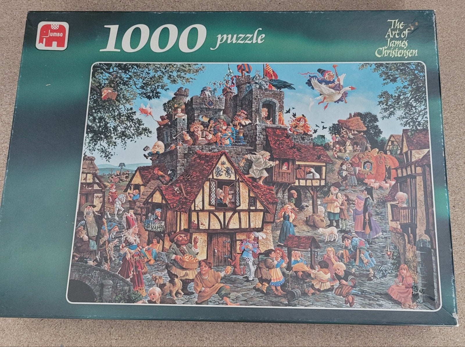 2 X  Jumbo 1000 stukjes puzzel - The Art of James Christense, Ophalen of Verzenden, 500 t/m 1500 stukjes, Zo goed als nieuw, Legpuzzel