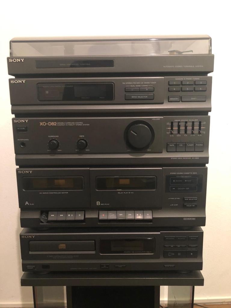 Sony XO-D82S complete stereoset incl. boxen en meubel, Ophalen, Cassettedeck, Sony