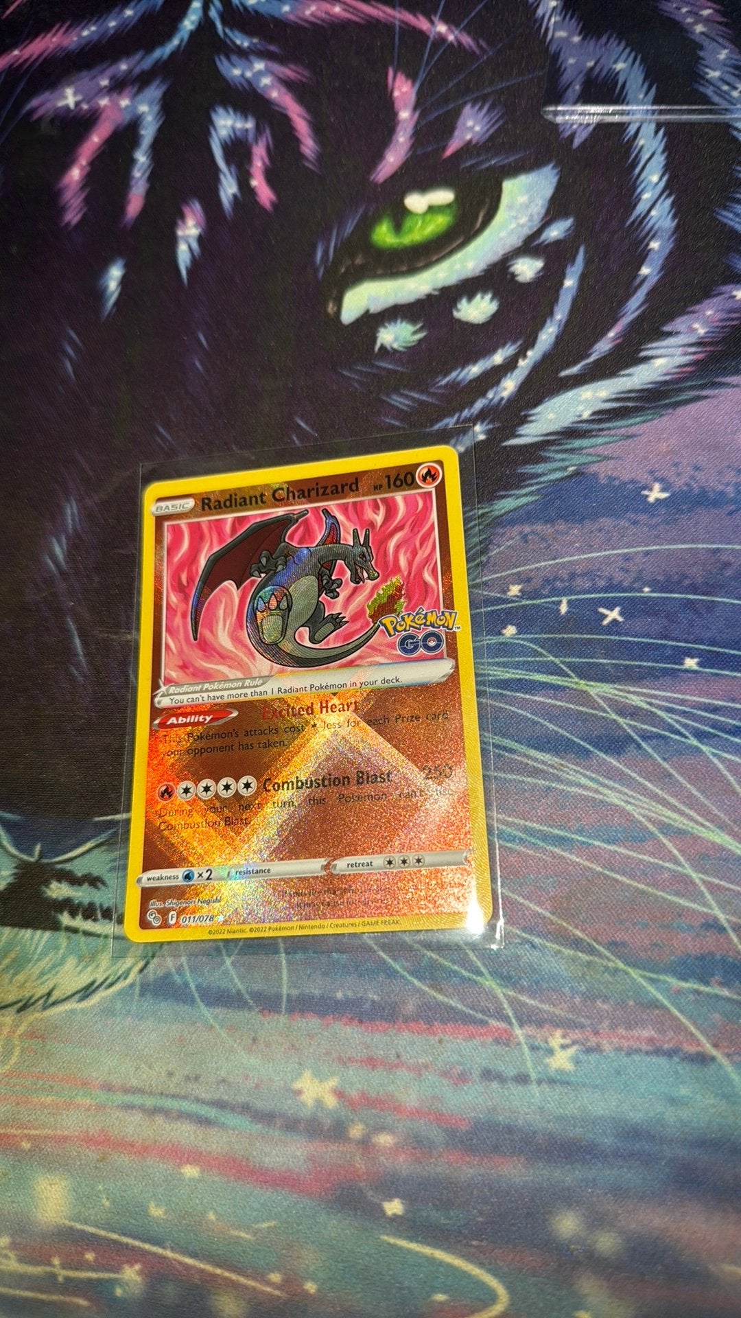 Rediant charizard pokemon go 011, Ophalen of Verzenden, Zo goed als nieuw