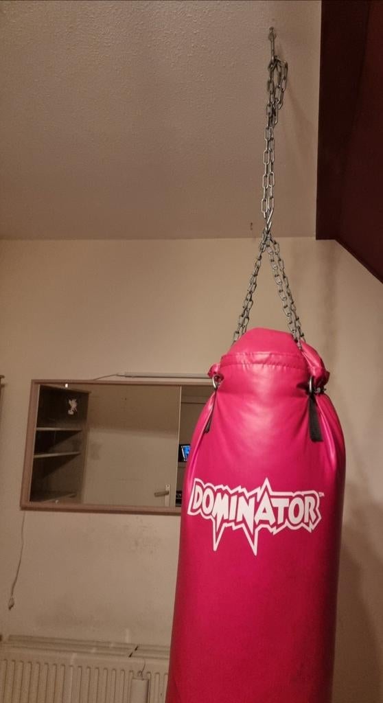 Dominator bokszak - rood, inclusief ketting, Sport en Fitness, Ophalen of Verzenden, Gebruikt, Bokszak