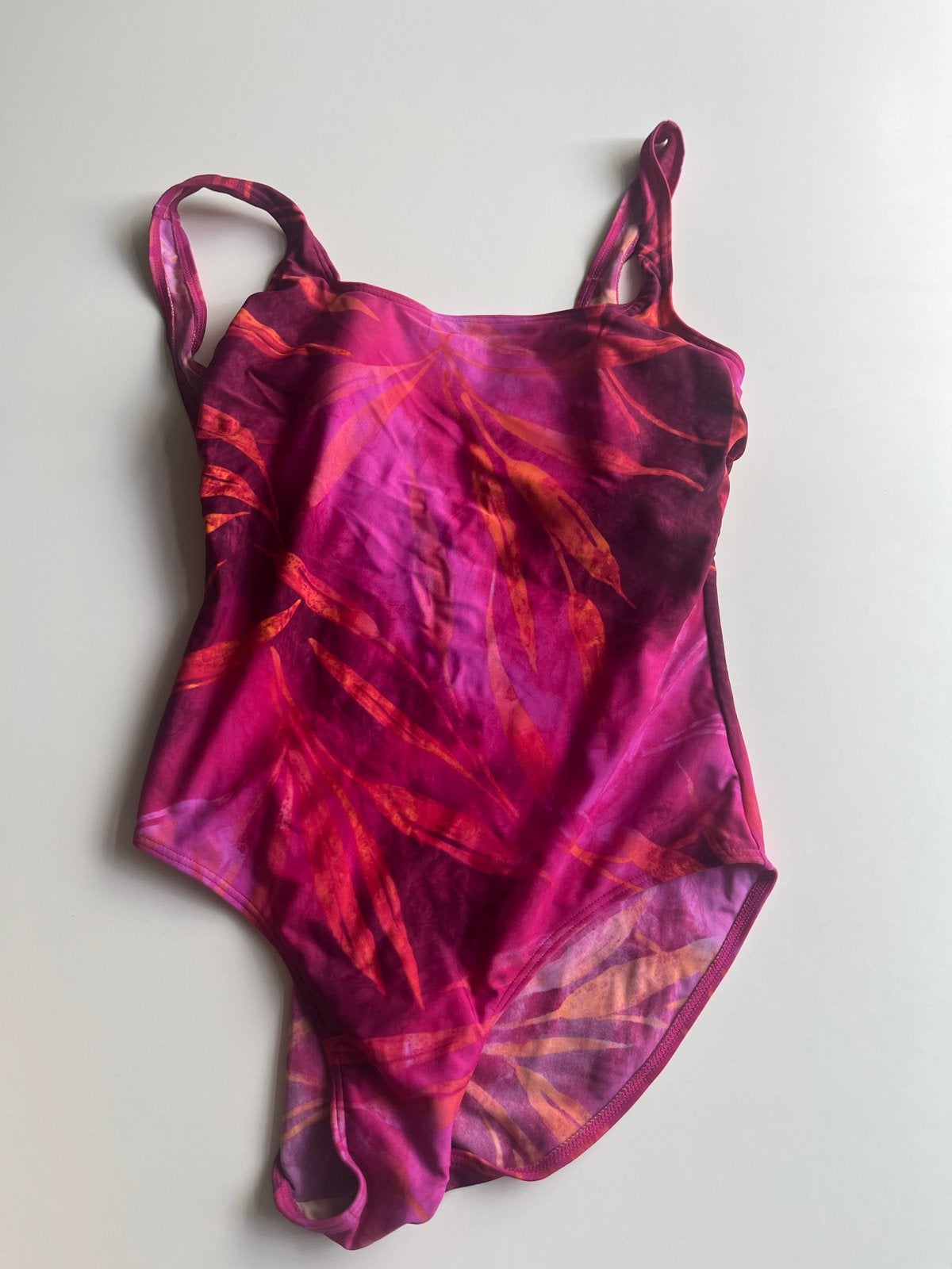 Badpak met tropische print - Maat 40, Ophalen of Verzenden, Zo goed als nieuw, Roze, Badpak