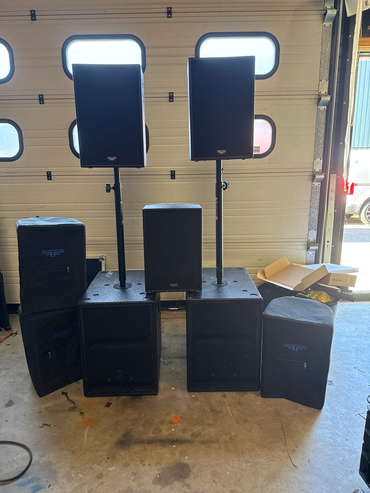 Complete RCF ART 705-AS & Audio Focus EVO 10 geluidsset, Audio, Tv en Foto, Gebruikt, Inclusief kabels, Speakerset, Ophalen