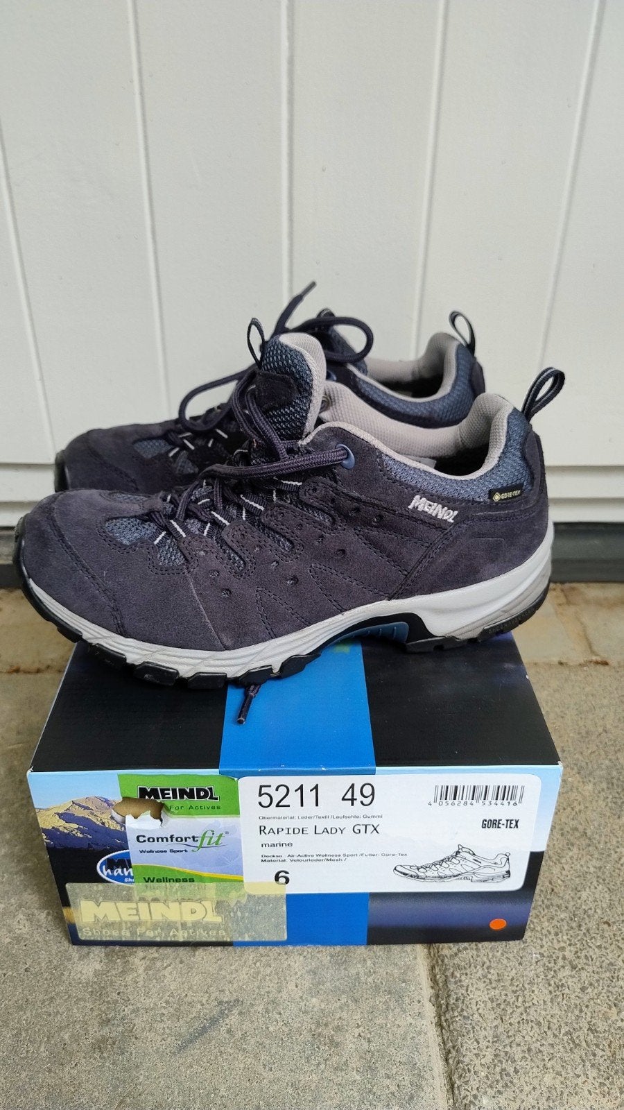 Meindl dames wandelschoenen weit maat 6, marine blauw, Ophalen of Verzenden