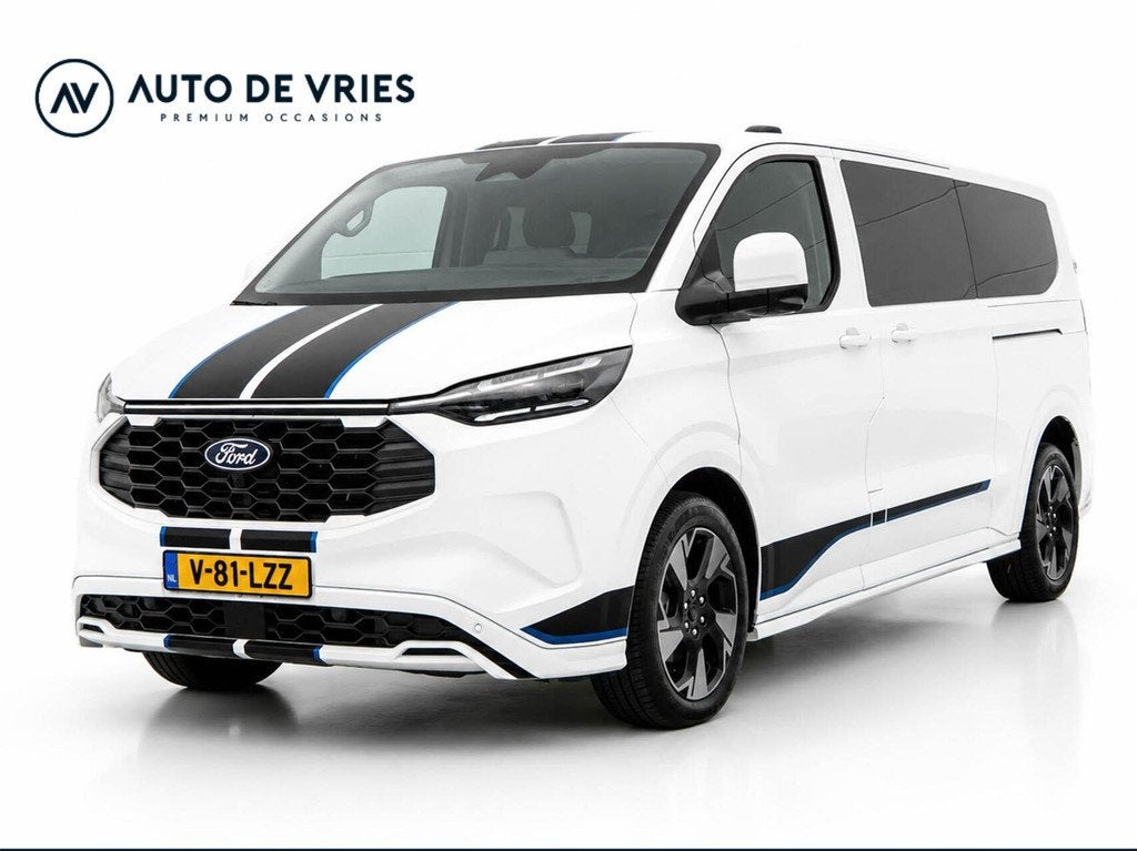 Ford Transit Custom 320 2.5 PHEV L2H1 DC Sport | Full LED |, 232 pk, Gebruikt, 4 cilinders, Leder en Stof