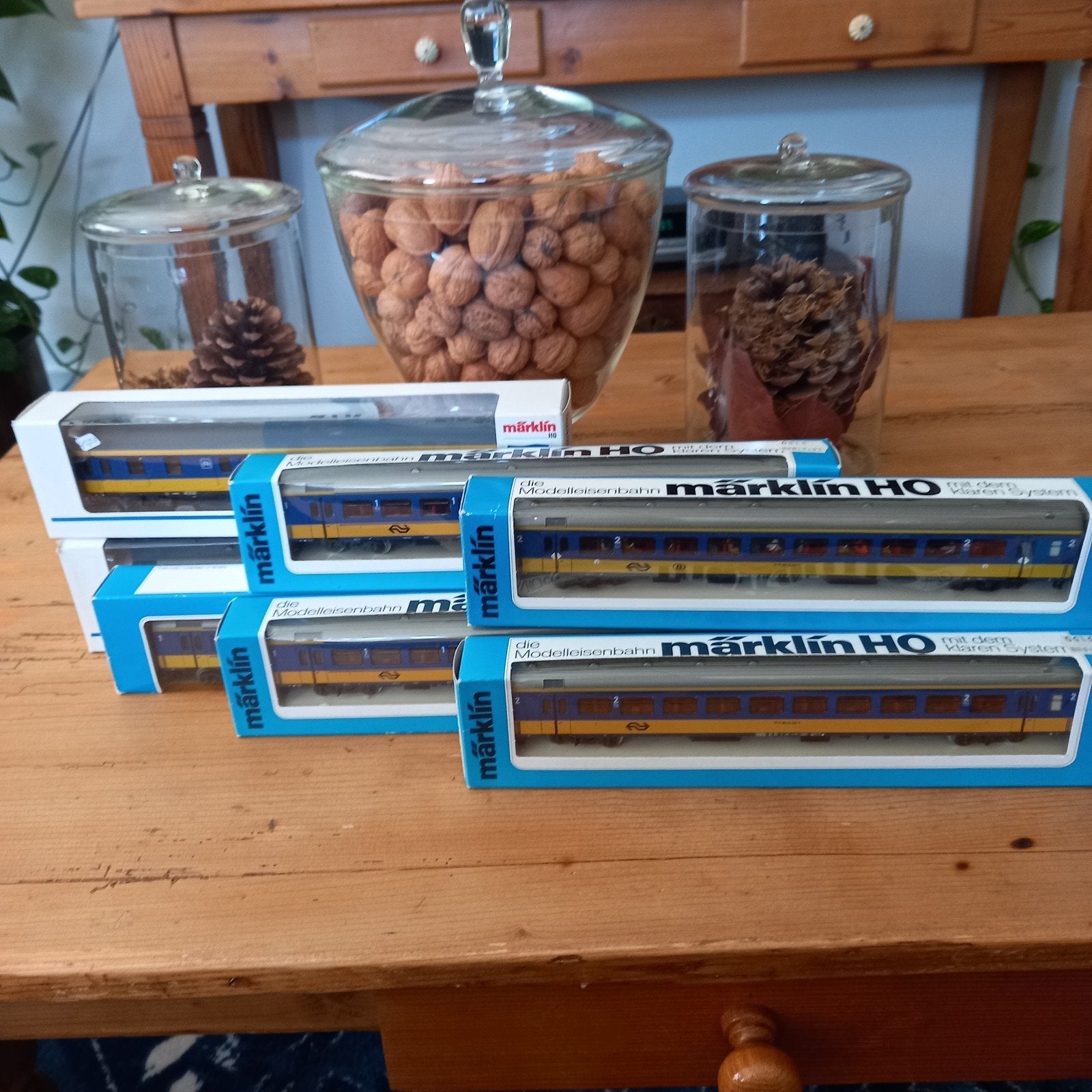 8 x Marklin Intercity rijtuigen.NS, Hobby en Vrije tijd, Wisselstroom, Wagon, Ophalen of Verzenden, Märklin