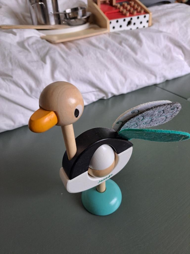 Janod Houten Struisvogel Puzzel Figuur, Ophalen of Verzenden, Zo goed als nieuw, Overige typen