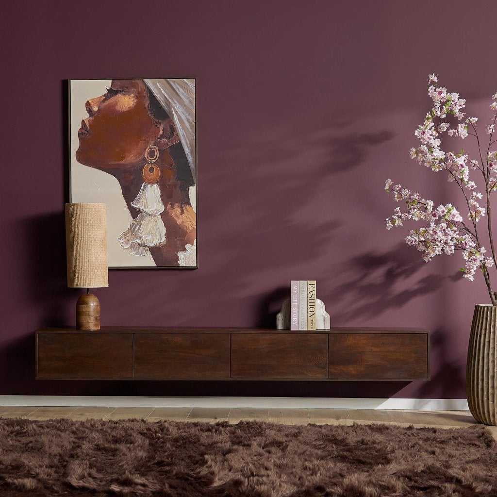 -50% Showroommodel, TV-Meubel Vision | Brown 240cm Zwevend, Huis en Inrichting, Kasten | Televisiemeubels, Niet ingevuld, Niet ingevuld