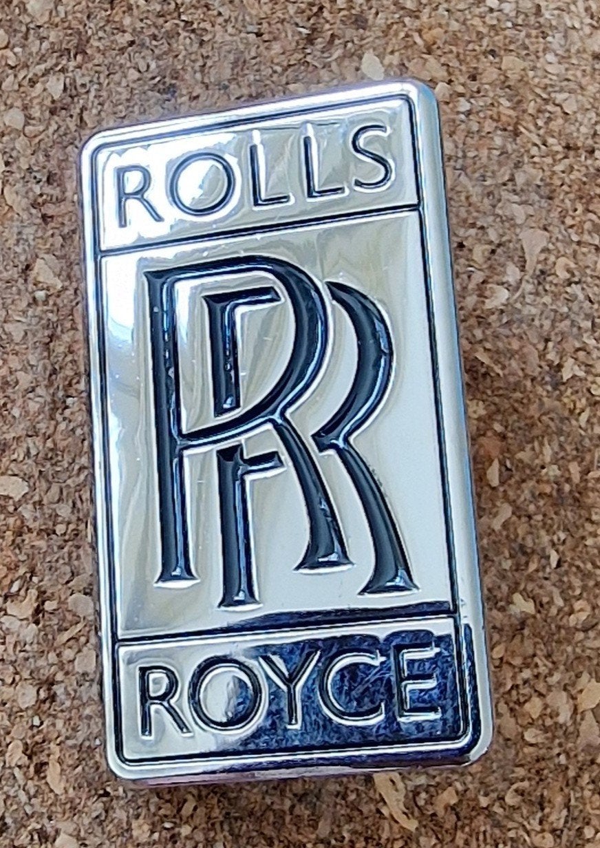 Rolls-Royce zware metalen pin - 35x20x1,5 mm, Ophalen of Verzenden