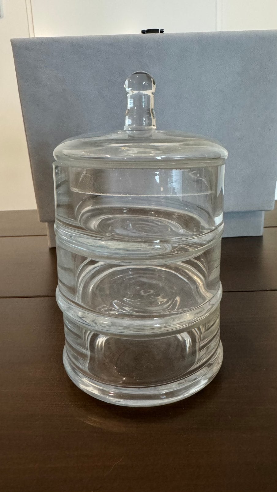 3 laags glazen schaaltjes/ bakjes, Glas, Nieuw, Ophalen of Verzenden, Overige typen