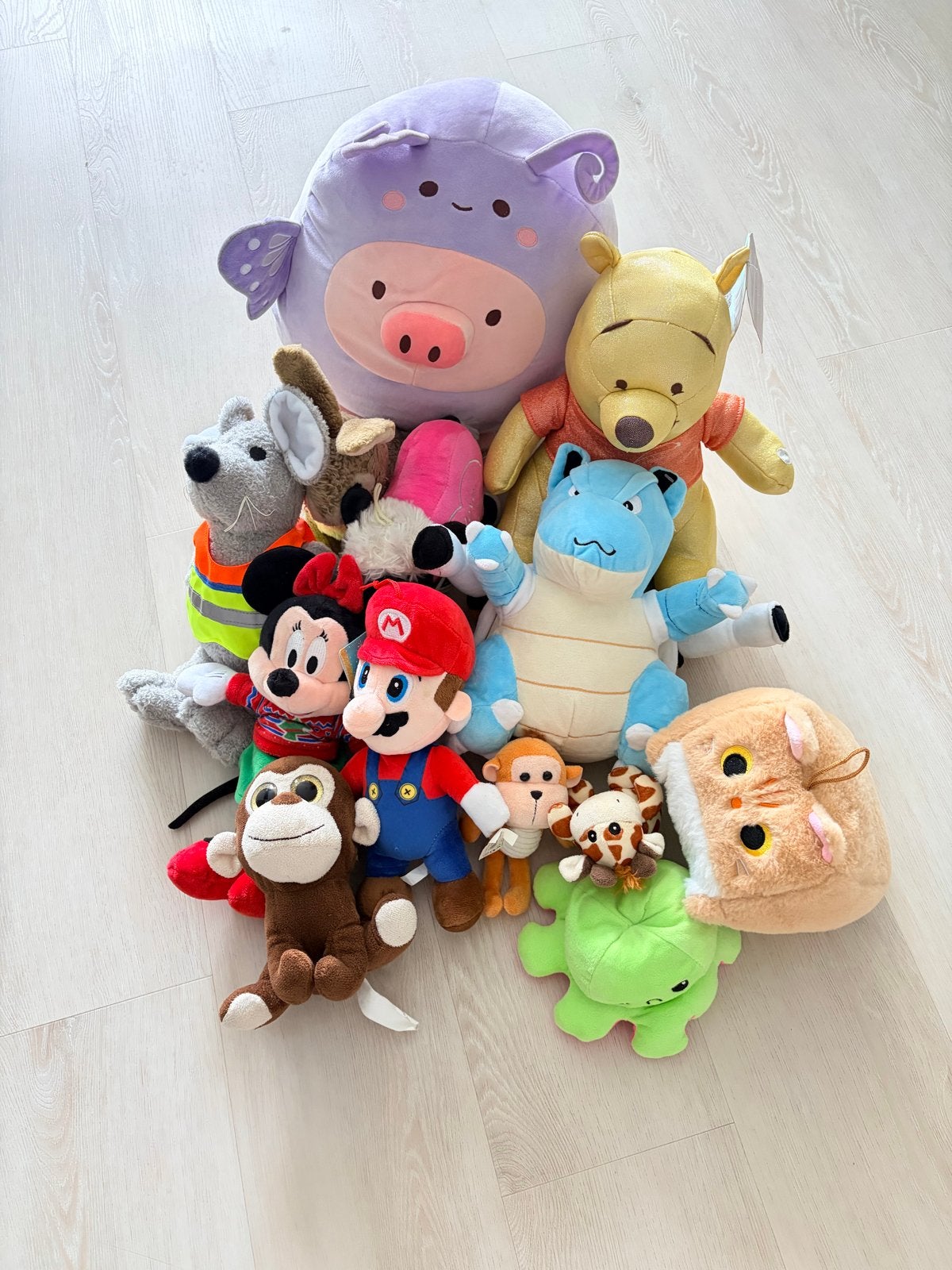 Grote collectie knuffels: Disney, Pokémon, Squishmallow en m, Gebruikt, Disney, Blauw, Ophalen of Verzenden