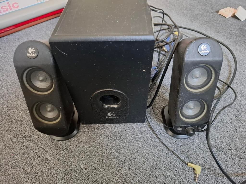 Logitech X-230 2.1 Speakerset met Subwoofer, Ophalen, Gebruikt, Overige merken