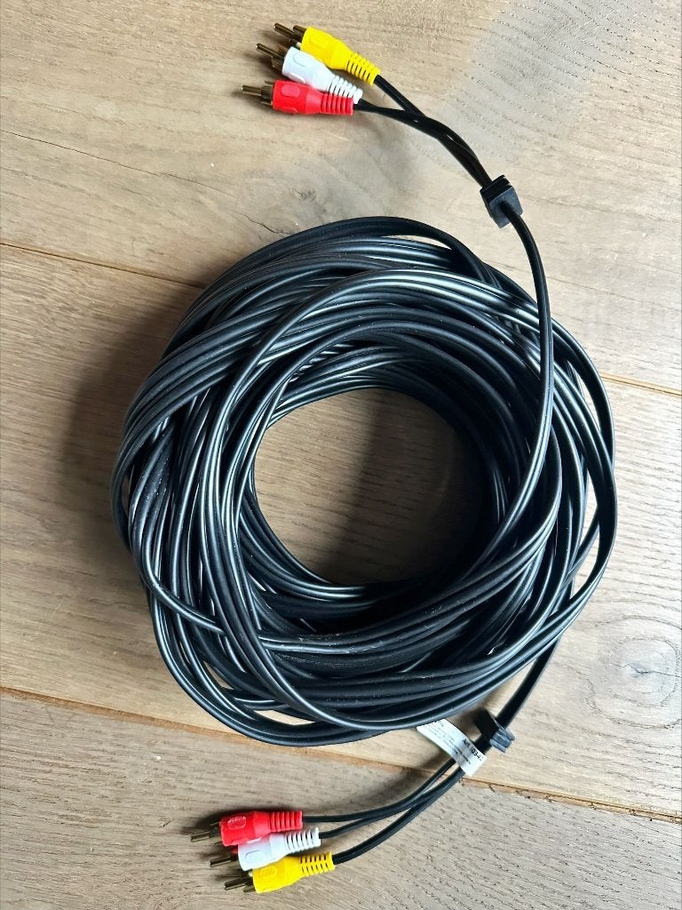 Goobay 15 meter RCA Audio+Video Kabel – 50342, Ophalen of Verzenden, Zo goed als nieuw, 10 meter of meer