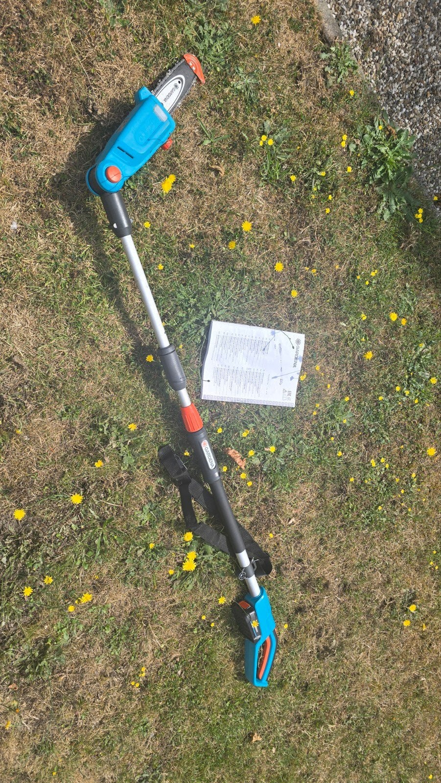 Gardena Telescopische Accu Kettingzaag - Uitgeschoven 220cm, Ophalen, Gebruikt, 30 t/m 39 mm, Telescopisch