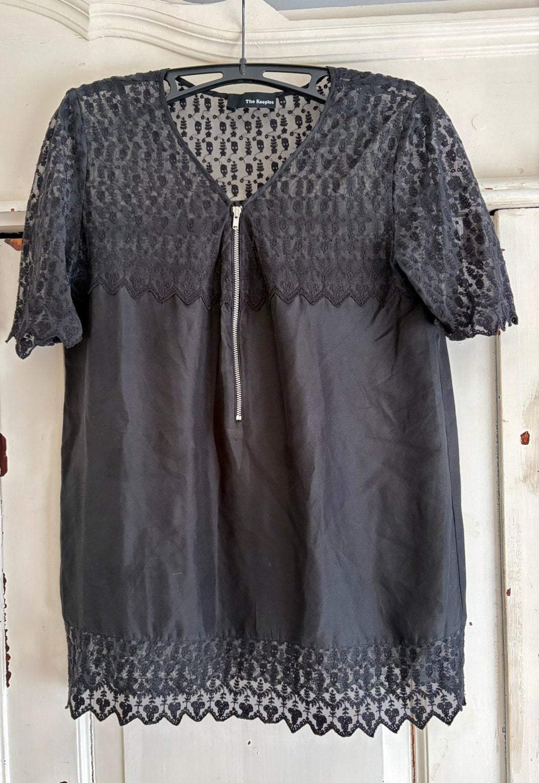 Supermooi zijden top, M, The Kooples, Kleding | Dames, Ophalen of Verzenden, Zo goed als nieuw, Maat 38/40 (M), Zwart