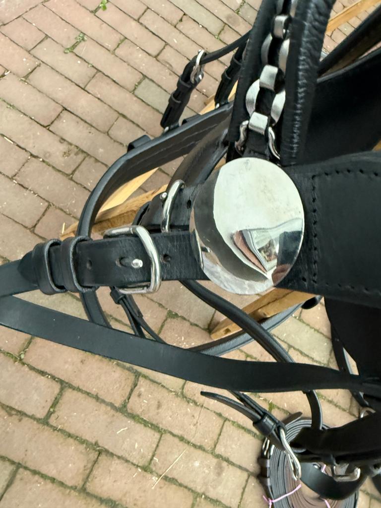 Nieuw zwart Enkelspan tuig, Dieren en Toebehoren, Paarden en Pony's | Hoofdstellen en Tuigage, Ophalen of Verzenden, Nieuw