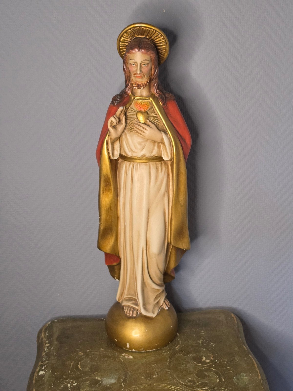 45cm - Guelfi signed and stamped Fortunati depose statue, Antiek en Kunst, Ophalen of Verzenden