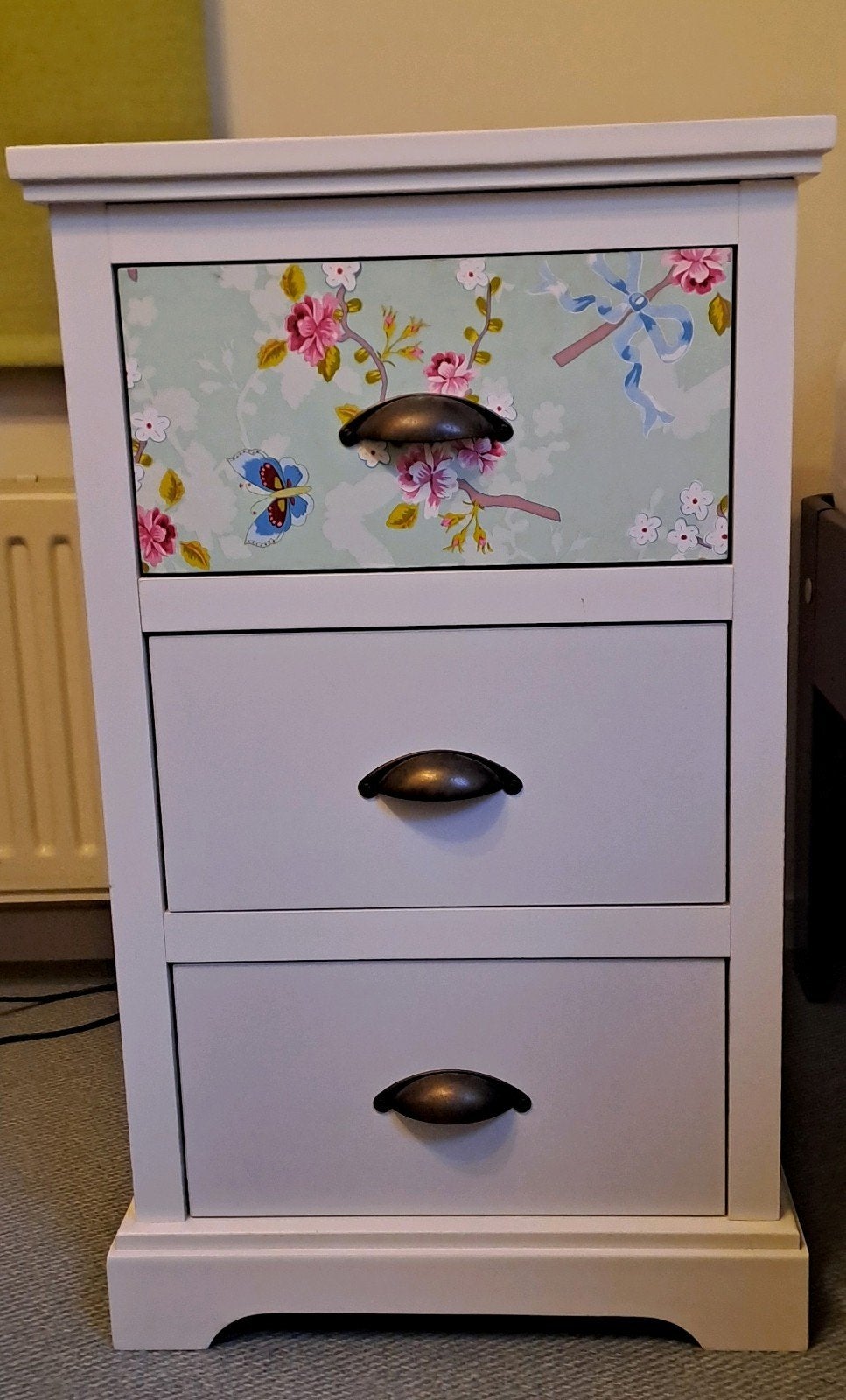 Ladekastje - wit klassiek nachtkastje - Behang Pip Studio, Huis en Inrichting, Kasten | Ladekasten, Ophalen, Minder dan 50 cm